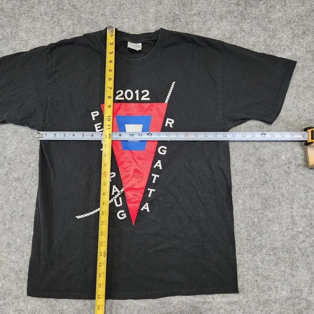 Pettipaug Yacht Club Regatta 2012‎ Mens L Large Sailing Black Graphic T Shirt